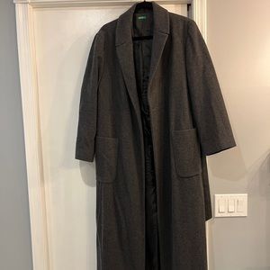 Benetton Long Wool Coat Size Women’s Large